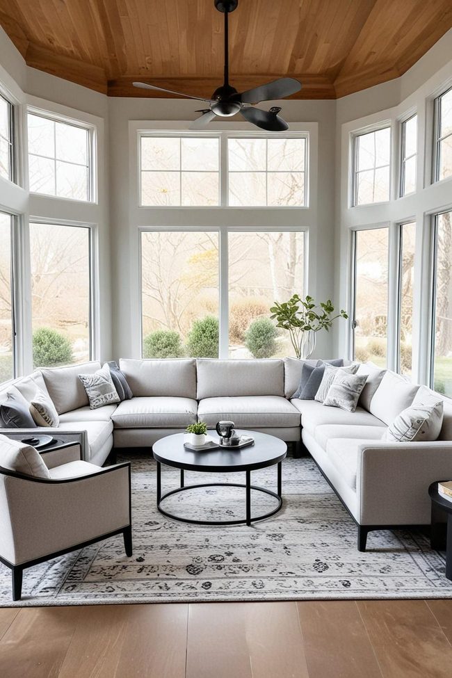 Contemporary Neutral Porch Seating