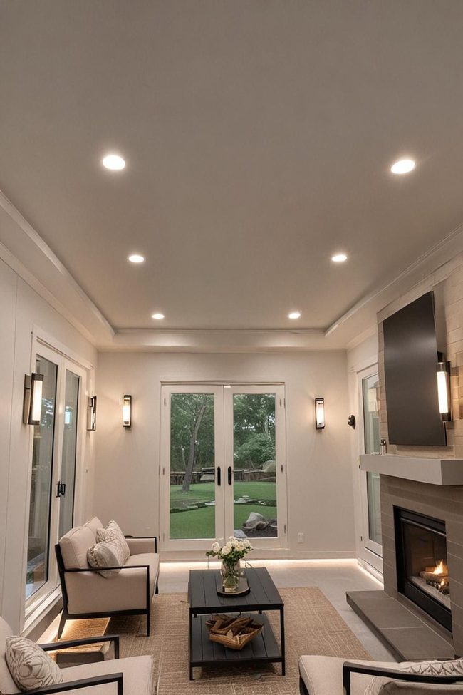 Recessed Fixtures Three-Season Porch