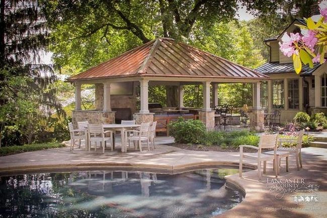 Stone Pavilion Water Views