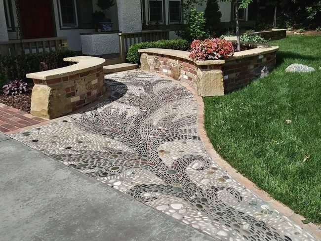 Natural Stone Pathway Mosaic