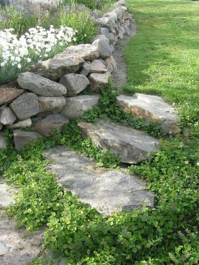 Rough Stone Green Garden Path