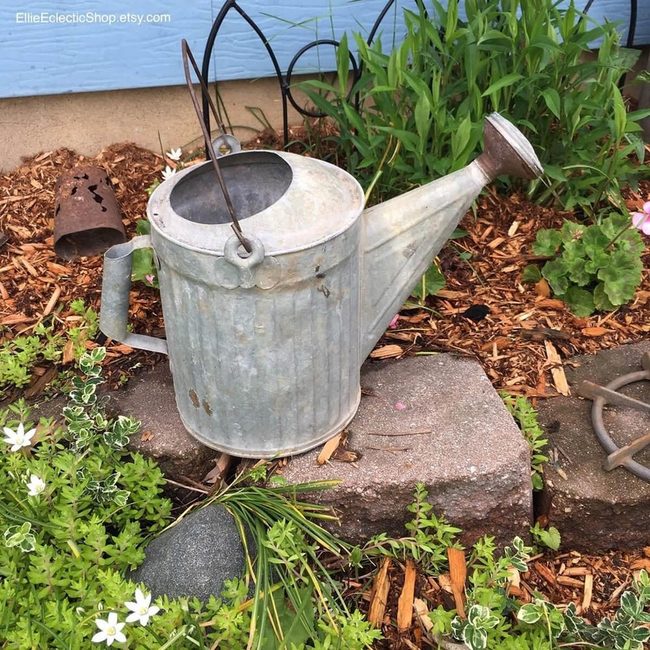 Galvanized Metal Garden Vessels