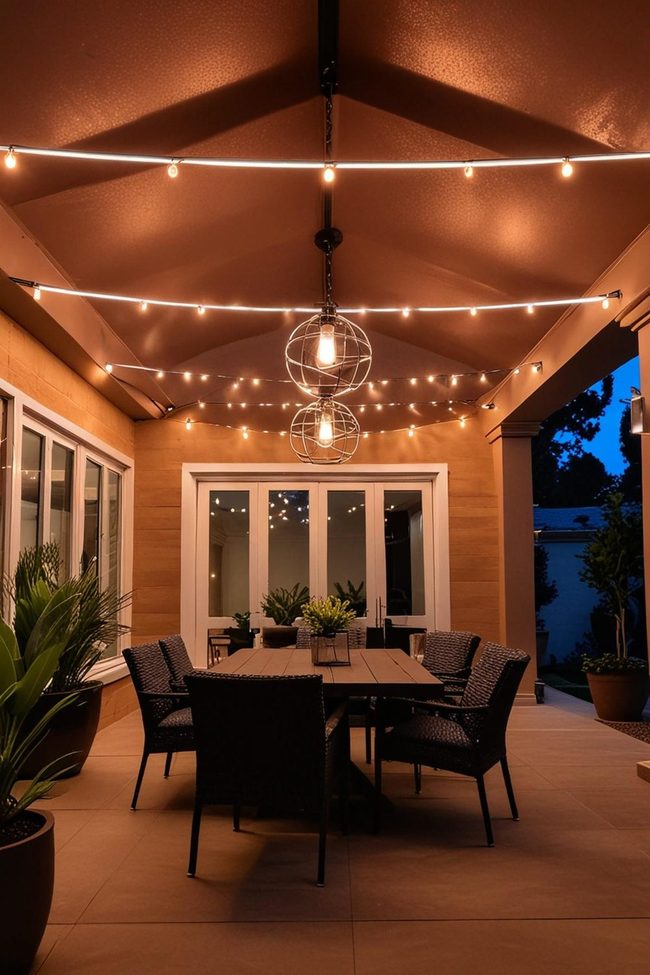 Layered Lanterns Summer Patio