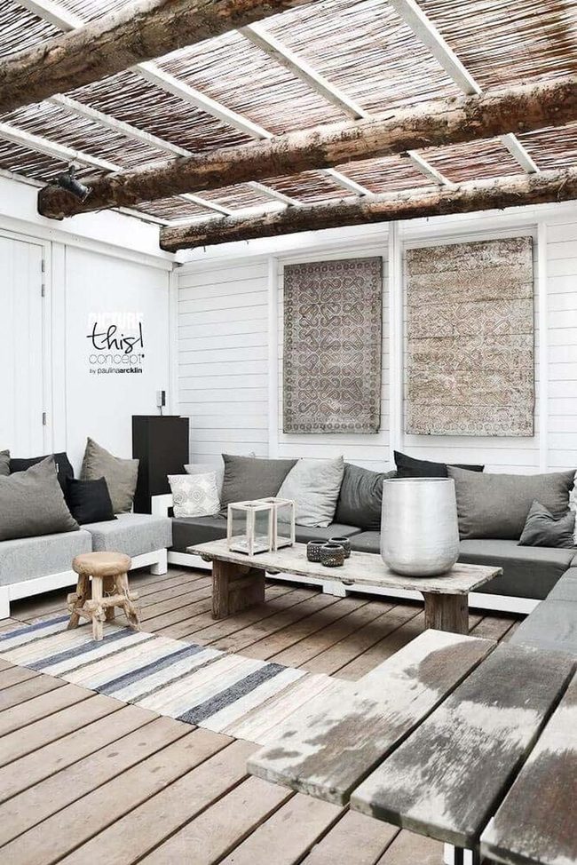 Reclaimed Rugs Frame Natural Timber