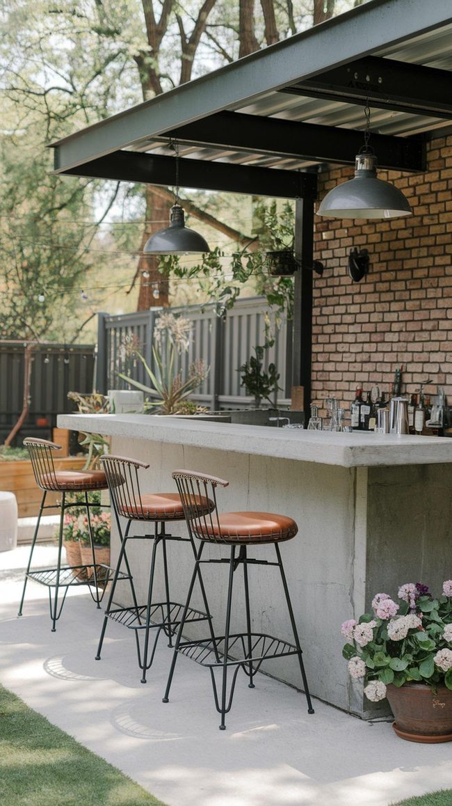 Industrial Open-Air Bar Steel