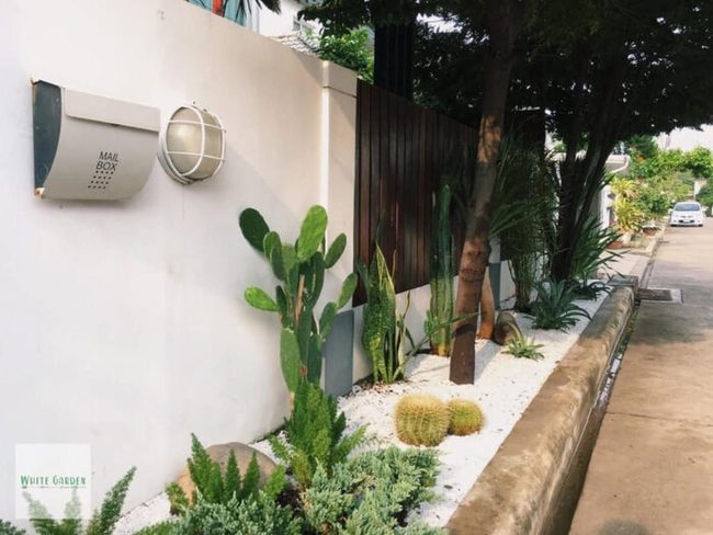 White Gravel Desert Garden Glow
