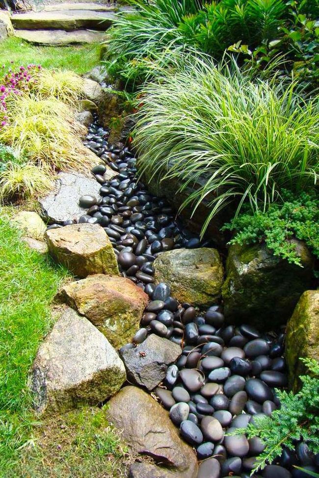 Polished Stone Garden Pathway