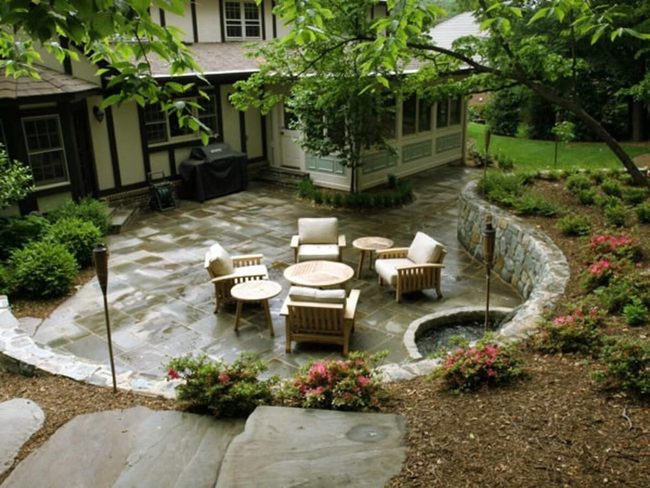 Sunken Stone Patio Retreat