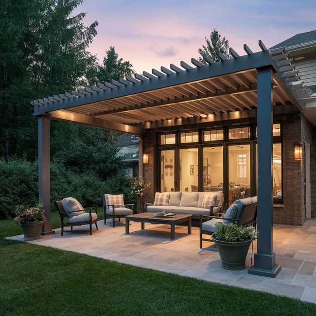 Covered Patio Patio Dining Hub Setup