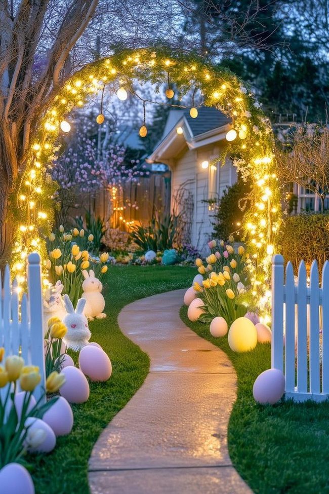 Hanging Eggs Beneath Spring Branches