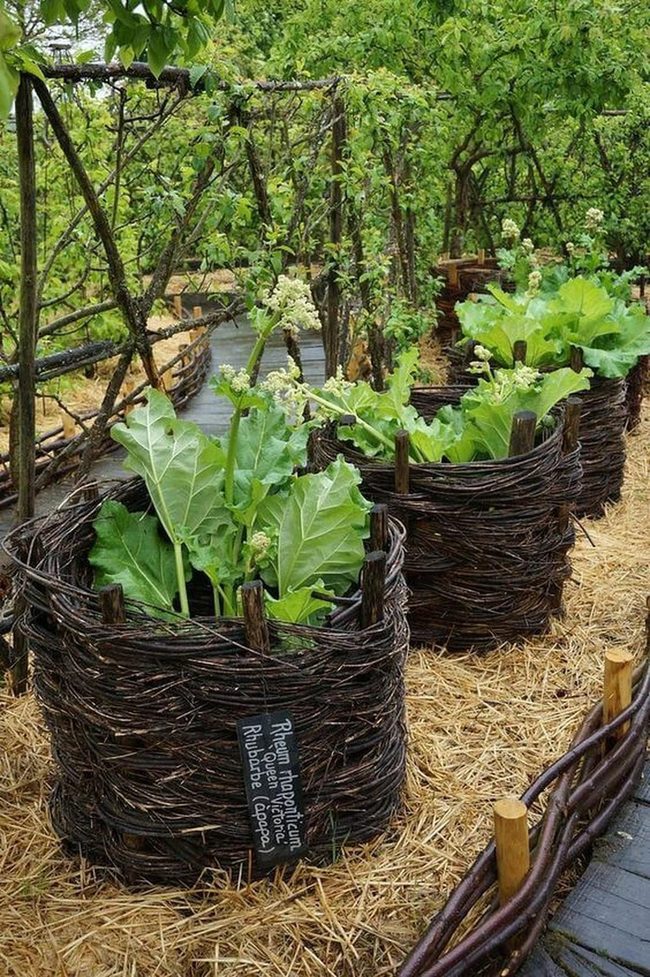 Handwoven Twig Garden Planters