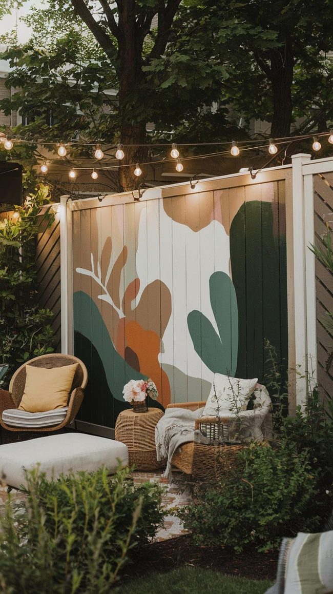 Hand-Painted Fence Transforms Yards
