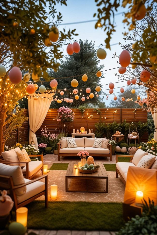 Pastel Bunny Yard Lights