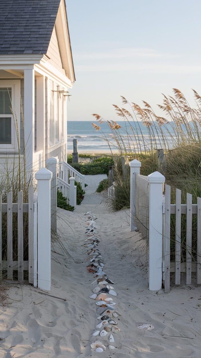 Coastal White Fence Retreat