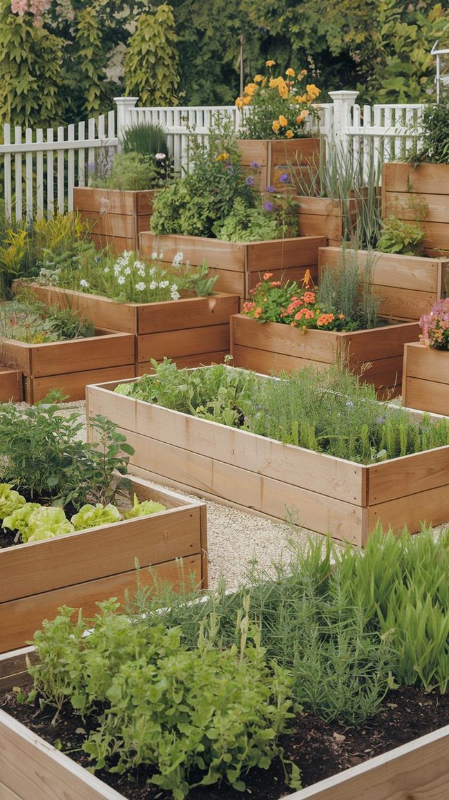 Walnut Raised Beds Full Bloom