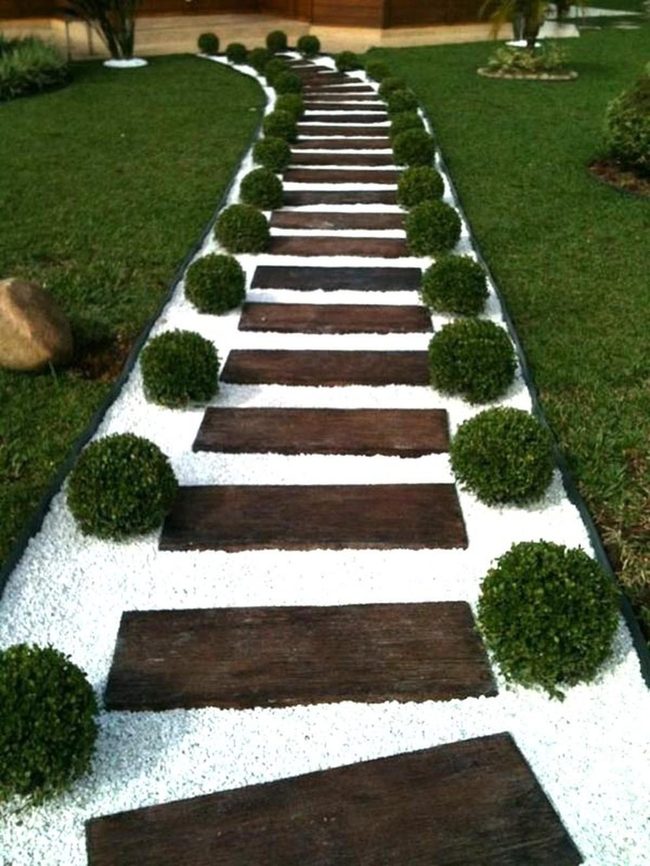 Balanced Stone Pathway To Entrance