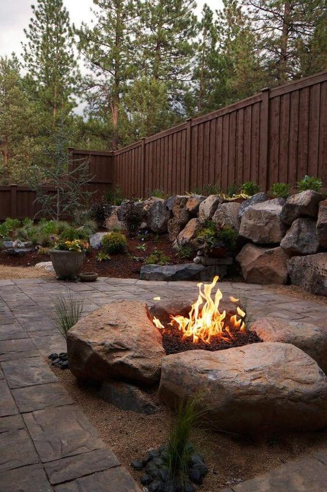 Stone Fire Pit Gathering Space