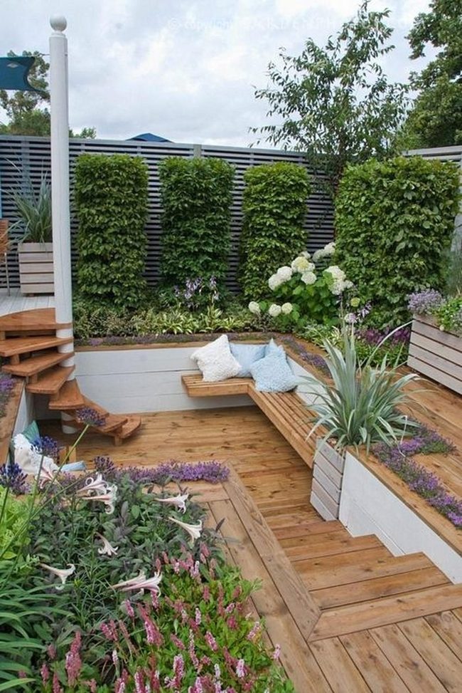 Flower-Filled Garden Bench Retreat