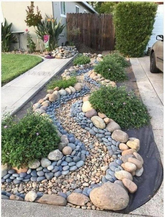 Stone Path Through Green Garden