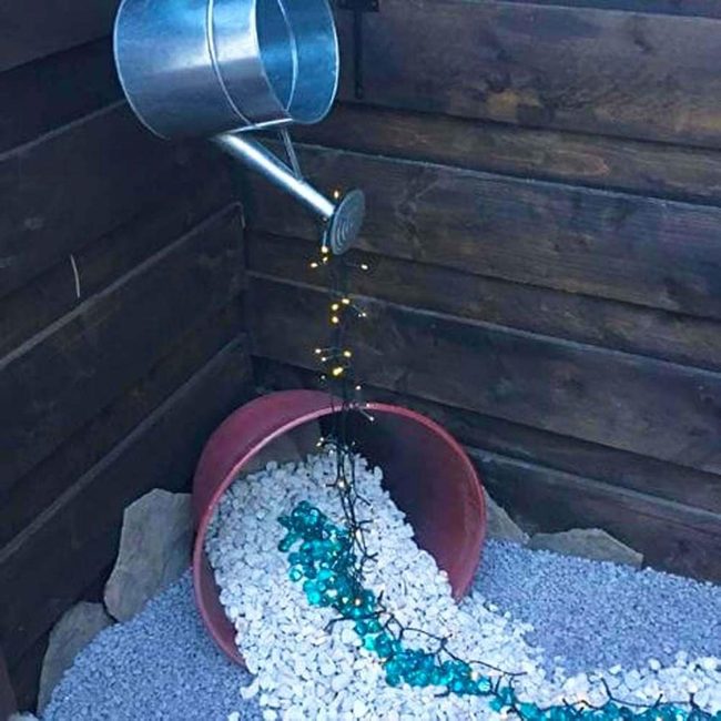 Glowing Watering Can Cascade