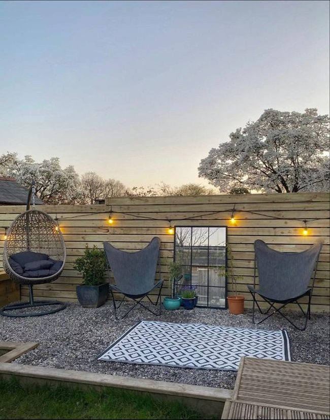 Butterflies And String Lights Patio