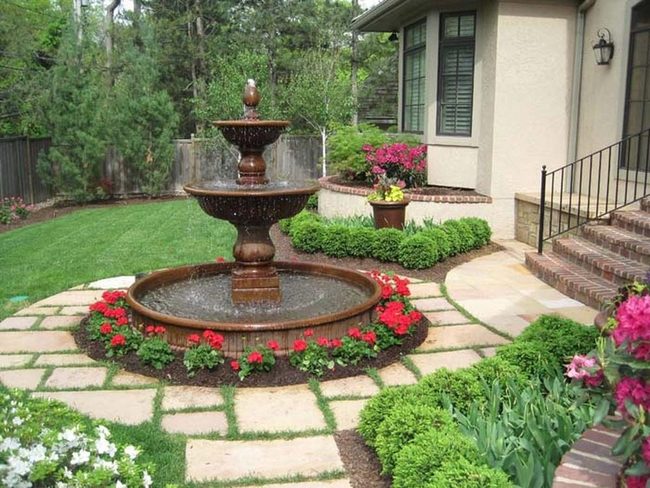 Cascading Water Two Tier Fountains
