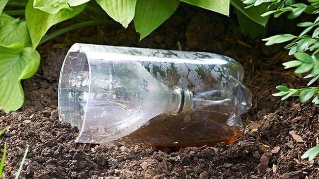 Recycled Bottles Stacked Garden Green