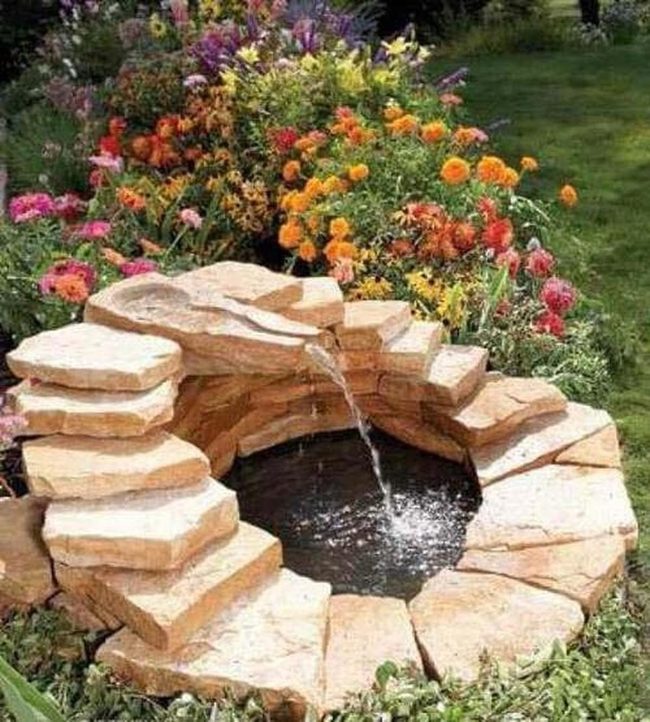 Stacked Stone Water Feature