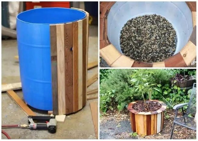 Painted Barrel Blooming Garden