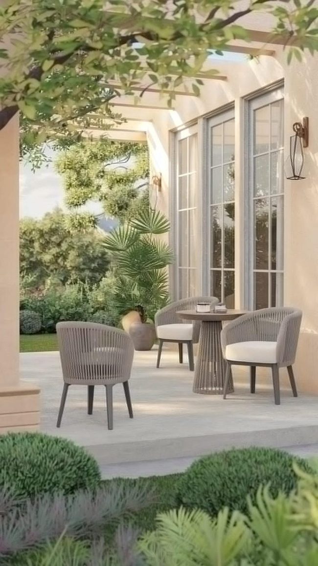 Black And White Patio Sophistication
