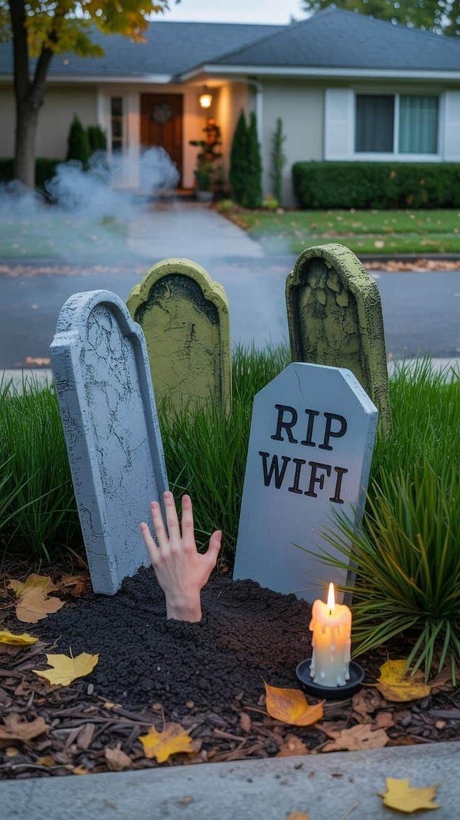 Tombstone Graveyard Lawn Display
