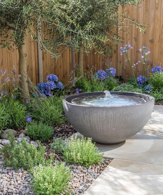 Flowing Water Bowl Garden Centerpiece
