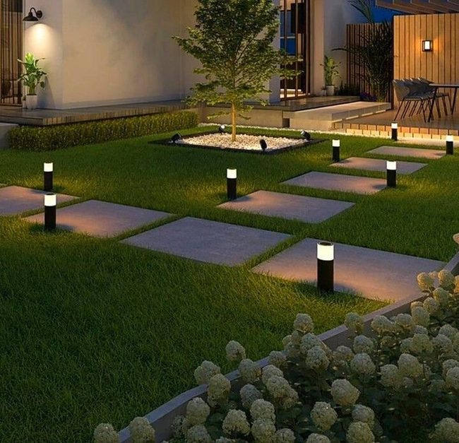 Sharp Angles Meet Garden Light
