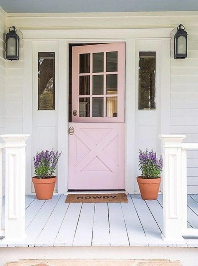 Pink Door Meets Terracotta Pots