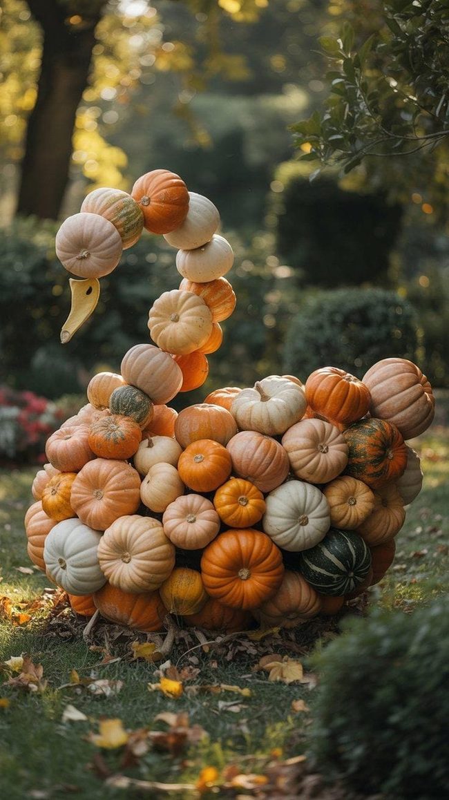 Stacked Pumpkin Tower