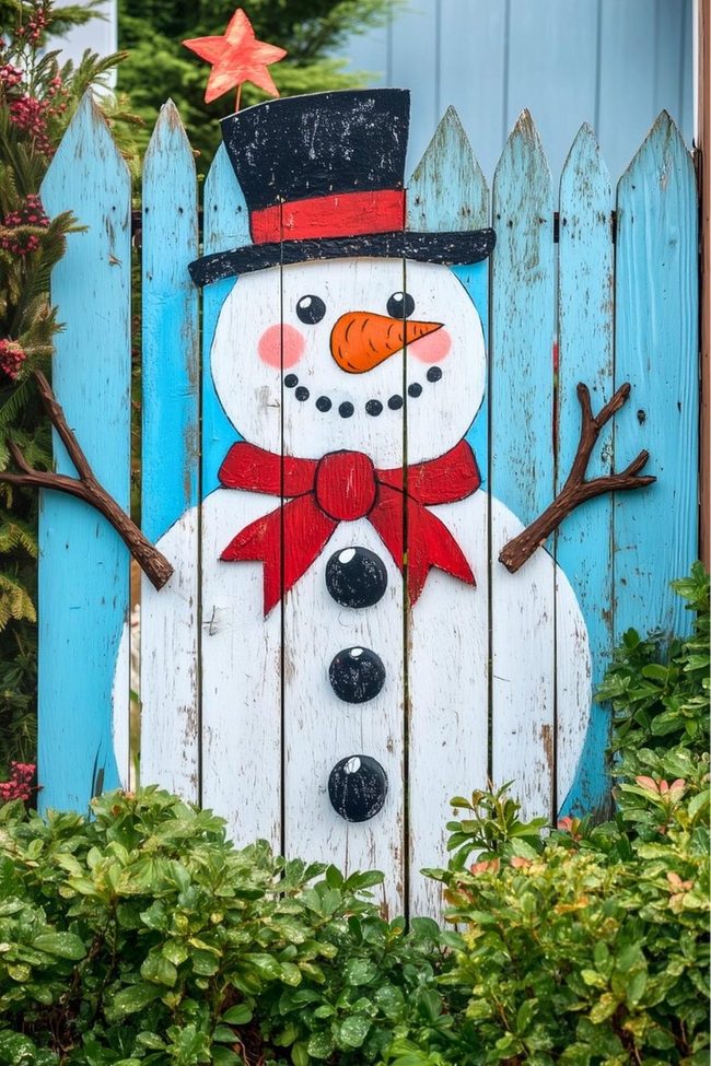 Wooden Snowmen With Branch Arms
