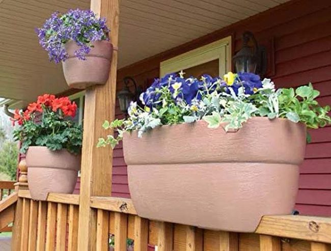 Fence Rail Flower Boxes