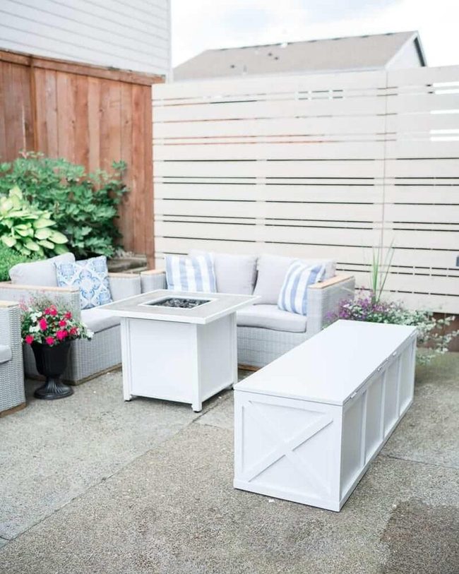 White Bench Storage Dual Purpose