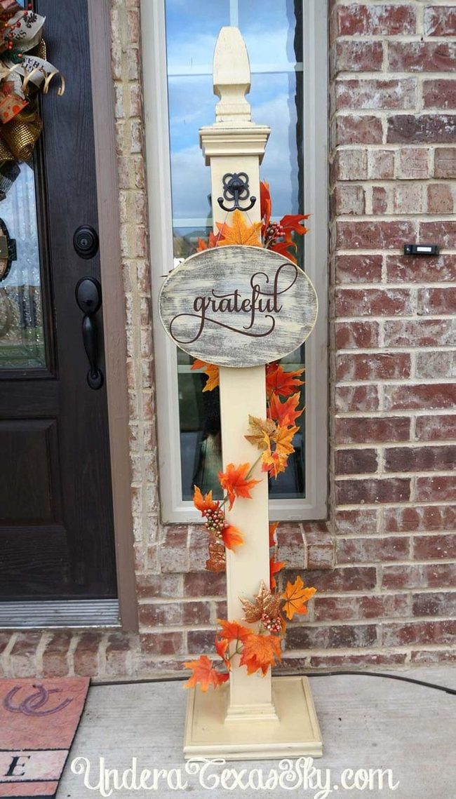 Autumn Leaves Hanging Post