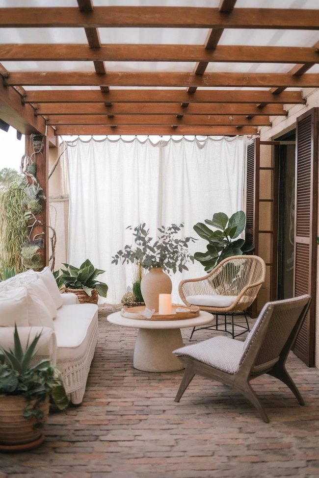 Terrace Living Divided Into Zones