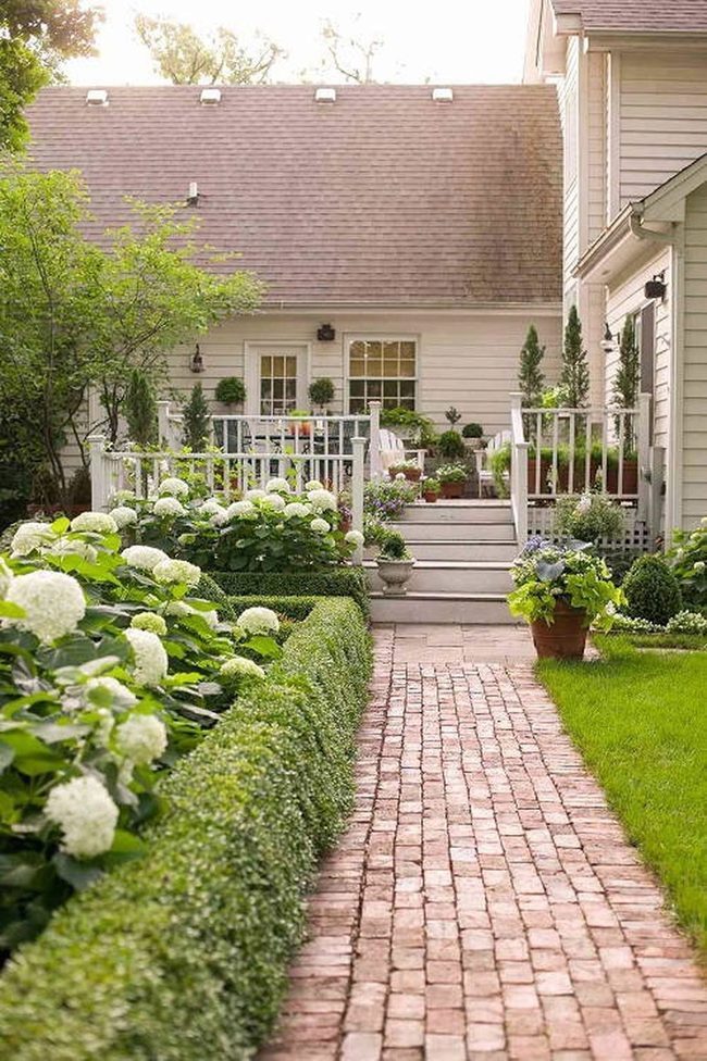 Brick Paths Through Living Gardens