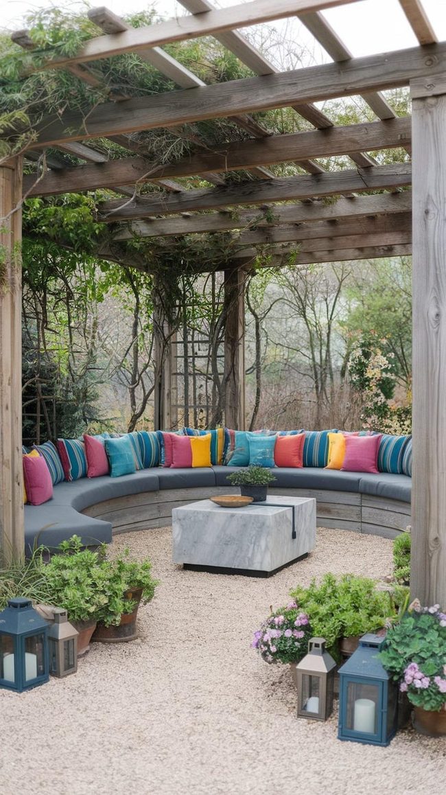 Pea Gravel Fire Pit Seating