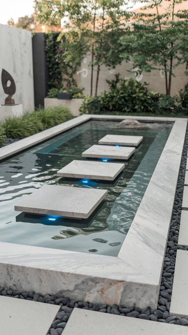 Sharp Lines Symmetrical Water Features
