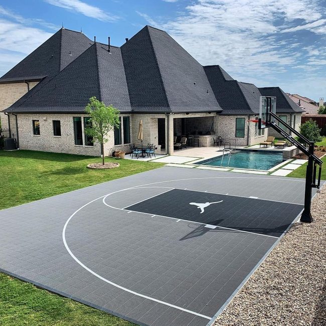 Backyard Basketball Pool Oasis