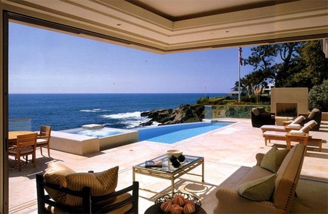 Ocean Blue Meets Warm Stone