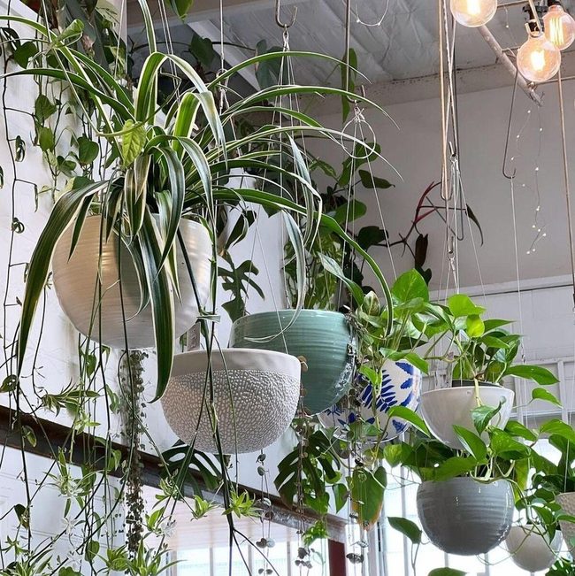 Swaying Planters From Recycled Rods