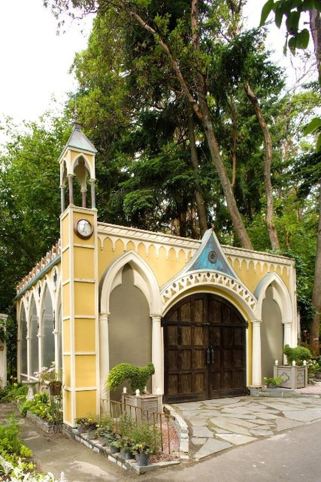 Yellow Stone Tower With Clock