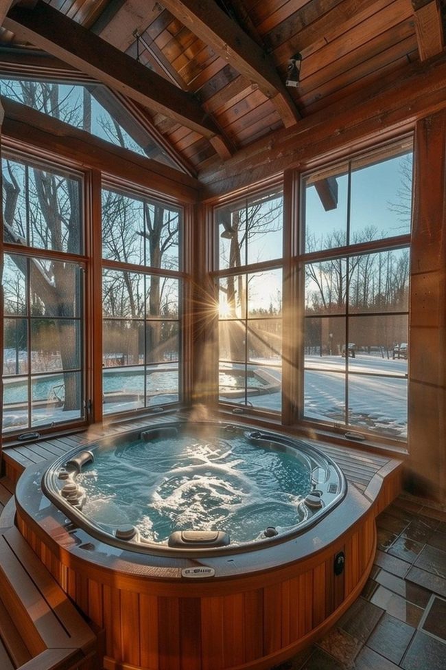Screened Porch With Hot Tub