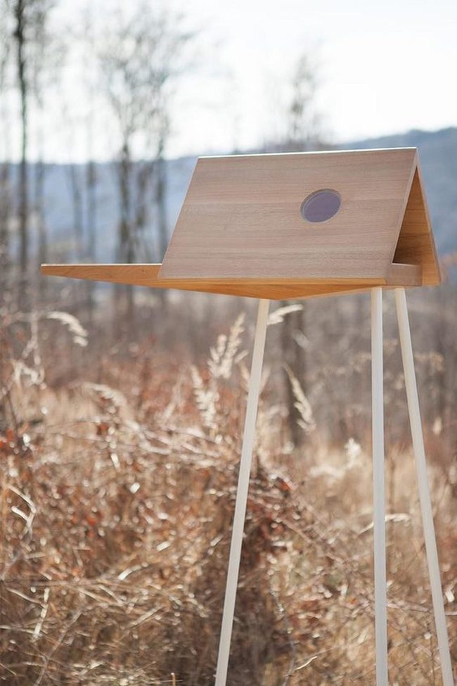 Light Wood Birdhouses, Minimalist Design