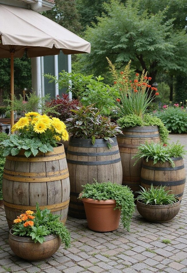 Salvaged Barrels And Blooming Layers